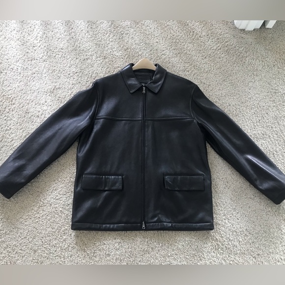 Vintage J Crew Leather Jacket Excellent Condition Large - Picture 1 of 16